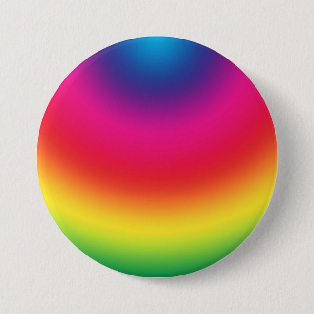 Regenbogen-Steigung - kundengebundene Button (Vorderseite)