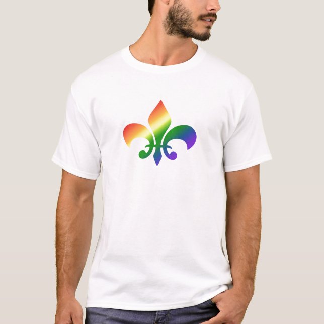 Regenbogen-Steigungs-Lilie T-Shirt (Vorderseite)