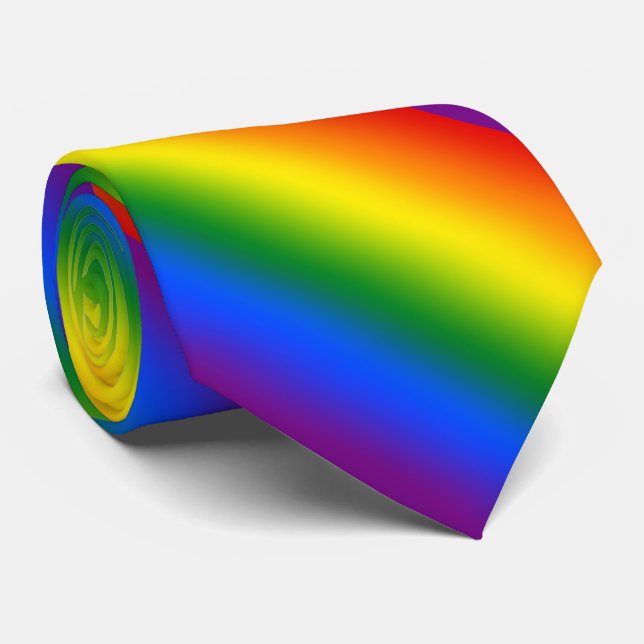 Regenbogen-Steigungs-Streifen Krawatte (Gerollt)