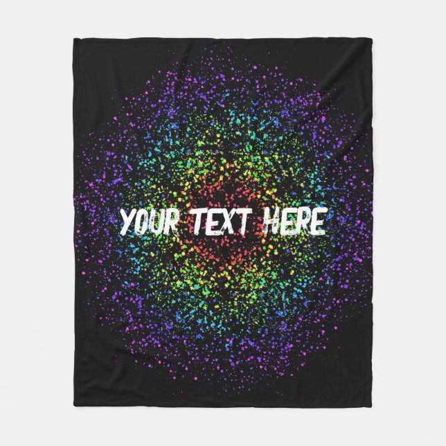 Regenbogen-Stern-Galaxie-Leere Fleecedecke (Vorderseite)