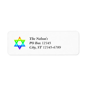 Regenbogen Stern von David