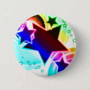 Regenbogen-Sterne Button