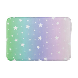Regenbogen Sterne Pastell Farbverlauf Unicorn NO3y Badematte