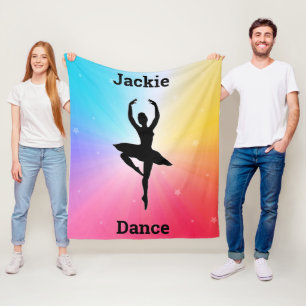 Regenbogen Sterne Tanz Fleece Decke für Mädchen!
