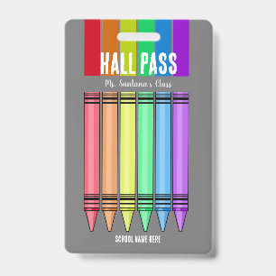 Regenbogen-Stift-Hall-Pass-Abzeichen Ausweis