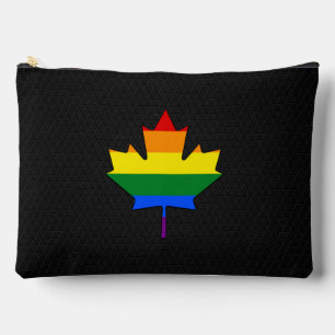 Regenbogen-Stolz-Ahornblatt Zubehörtasche