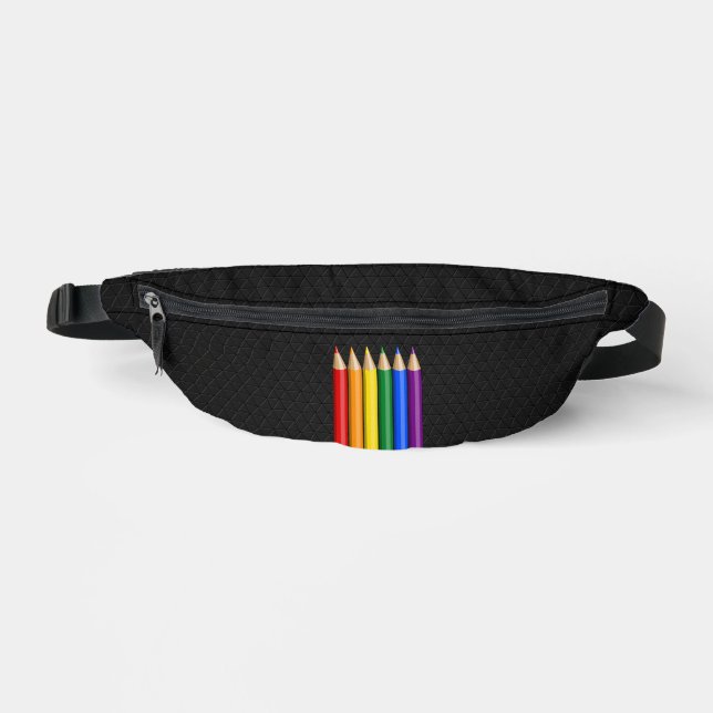 Regenbogen-Stolz Bleistifte Bauchtasche (Vorderseite)