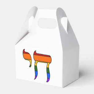 Regenbogen-Stolz-Chai-Flagge Geschenkschachtel