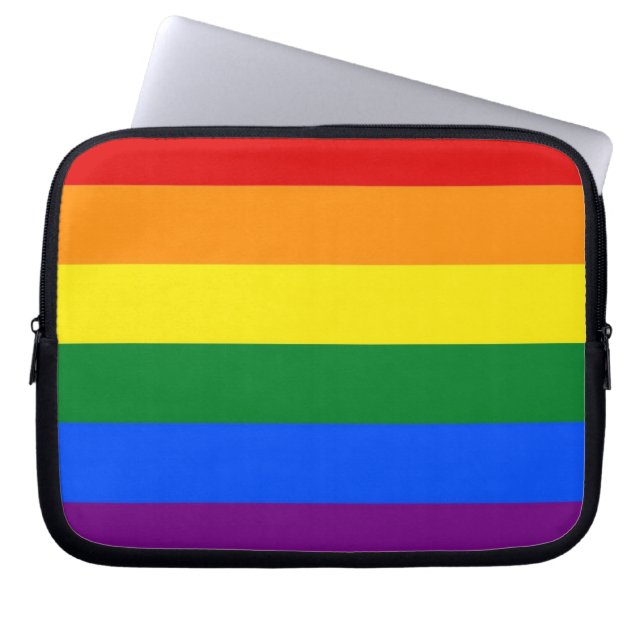 Regenbogen-Stolz-Flagge Laptopschutzhülle (Vorderseite)