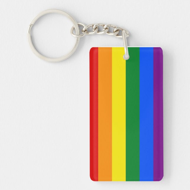 Regenbogen-Stolz-Flagge Schlüsselanhänger (Vorderseite)