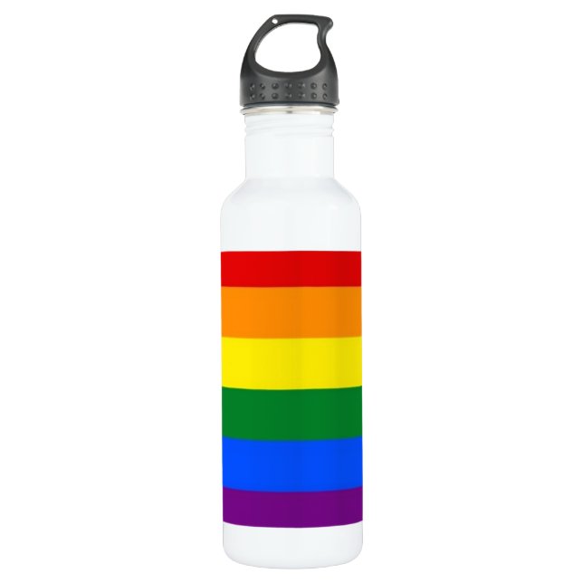 Regenbogen-Stolz-Flagge Trinkflasche (Vorderseite)