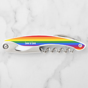 Regenbogen-Stolz-Flaggen-Korkenzieher Kellnermesser
