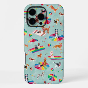 REGENBOGEN STOLZ HUNDESTRAND iPhone 16 PRO MAX HÜLLE