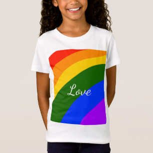 Regenbogen-Stolz-Monat Liebe Namen Text Kunst T-Shirt