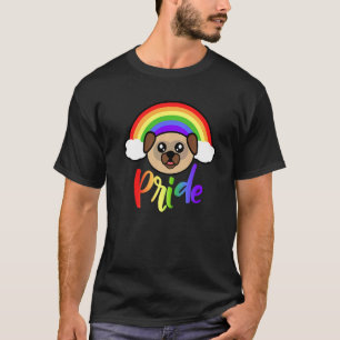 Regenbogen-Stolz-Mops Süßer LGBTQ-Regenbogen-Mops T-Shirt