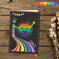Regenbogen-Stolz-Parade Umarmen Grußkarte