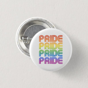Regenbogen-Stolz Retro Button
