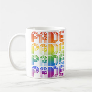 Regenbogen-Stolz Retro Kaffeetasse