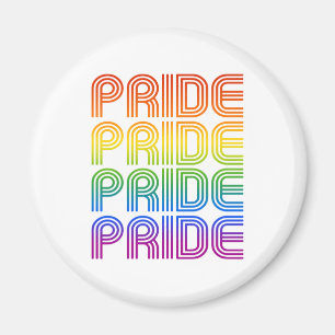 Regenbogen-Stolz Retro Magnet