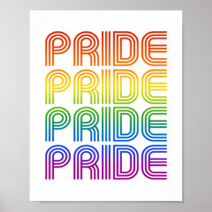 Regenbogen Stolz Retro Poster