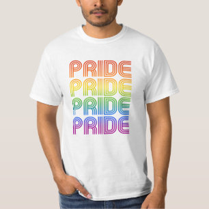 Regenbogen-Stolz Retro T-Shirt