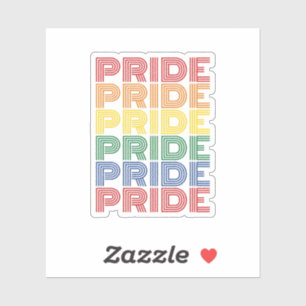 Regenbogen-Stolz Retro-Typografie-Vektor-Design_1 Aufkleber