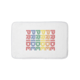 Regenbogen-Stolz Retro-Typografie-Vektor-Design_1 Badematte