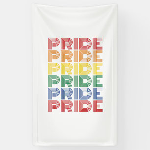 Regenbogen-Stolz Retro-Typografie-Vektor-Design_1 Banner