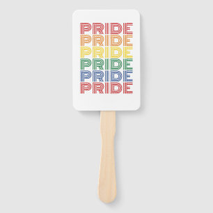 Regenbogen-Stolz Retro-Typografie Vektor-Design_1 Fächer