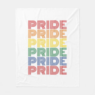 Regenbogen-Stolz Retro-Typografie Vektor-Design_1 Fleecedecke