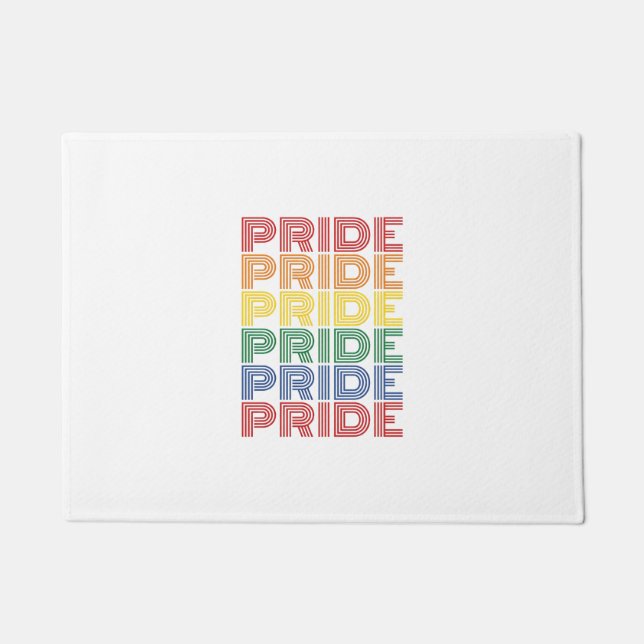 Regenbogen-Stolz Retro-Typografie Vektor-Design_1 Fußmatte (Vorderseite)