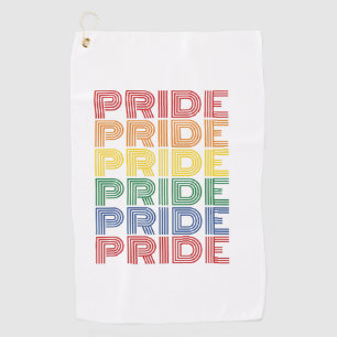 Regenbogen-Stolz Retro-Typografie-Vektor-Design_1 Golfhandtuch