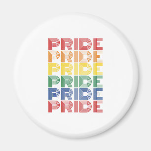Regenbogen-Stolz Retro-Typografie-Vektor-Design_1 Magnet