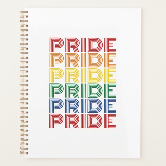 Regenbogen-Stolz Retro-Typografie Vektor-Design_1 Planer (Vorderseite)