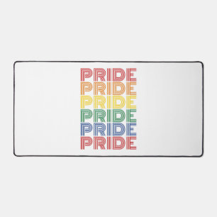Regenbogen-Stolz Retro-Typografie-Vektor-Design_1 Schreibtischunterlage