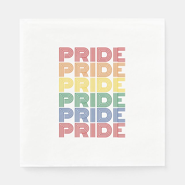 Regenbogen-Stolz Retro-Typografie-Vektor-Design_1 Serviette (Vorderseite)