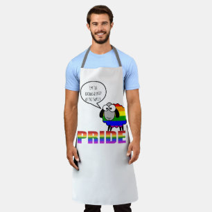 Regenbogen-Stolz-Schaf-Schürze, groß Schürze