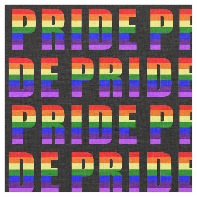 Regenbogen-Stolz-Text-Kunst auf kundenspezifischer Stoff (Nahaufnahme)