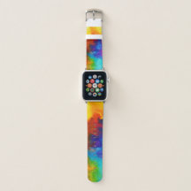 Regenbogen-Stolz-Tie-Dye-Apple-Watch-Armband