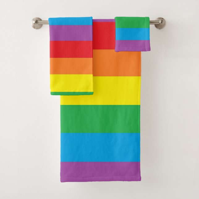 "Regenbogen-Stolz-" Tuch-Set Badhandtuch Set (Insitu)