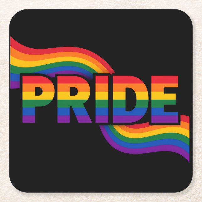 Regenbogen-Stolzfeier Rechteckiger Pappuntersetzer (Vorderseite)