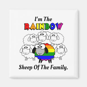 Regenbogen-Stolzschaf Magnet