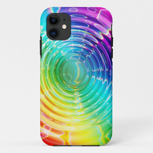 Regenbogen-Stoßwelle Case-Mate iPhone Hülle (Rückseite)