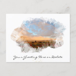 *~* Regenbogen Strand Wellen Ozean Artsy Floral AR Postkarte