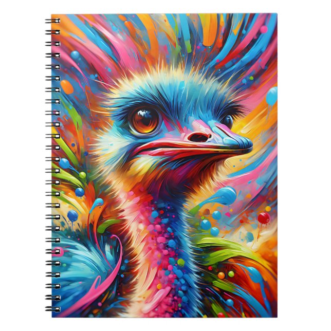 Regenbogen-Strauß-Splash-Notizbuch Notizblock (Vorderseite)