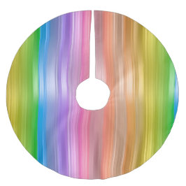 Regenbogen Streifen Baumrock Polyester Weihnachtsbaumdecke