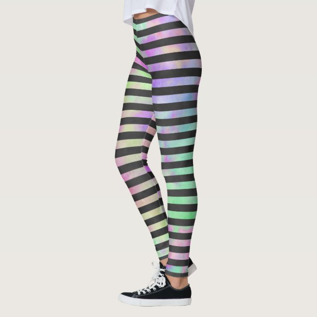 REGENBOGEN-STREIFEN LEGGINGS (Links)