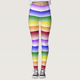 Regenbogen-Streifen-Leggings Leggings
