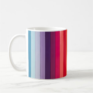 Regenbogen Streifen mehrfarbig Kaffeetasse