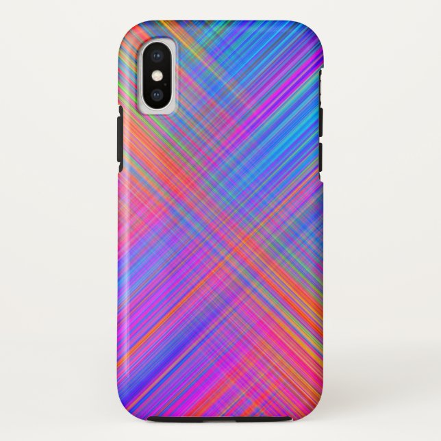 Regenbogen Streifen Modernes Design iPhone / iPad  Case-Mate iPhone Hülle (Rückseite)